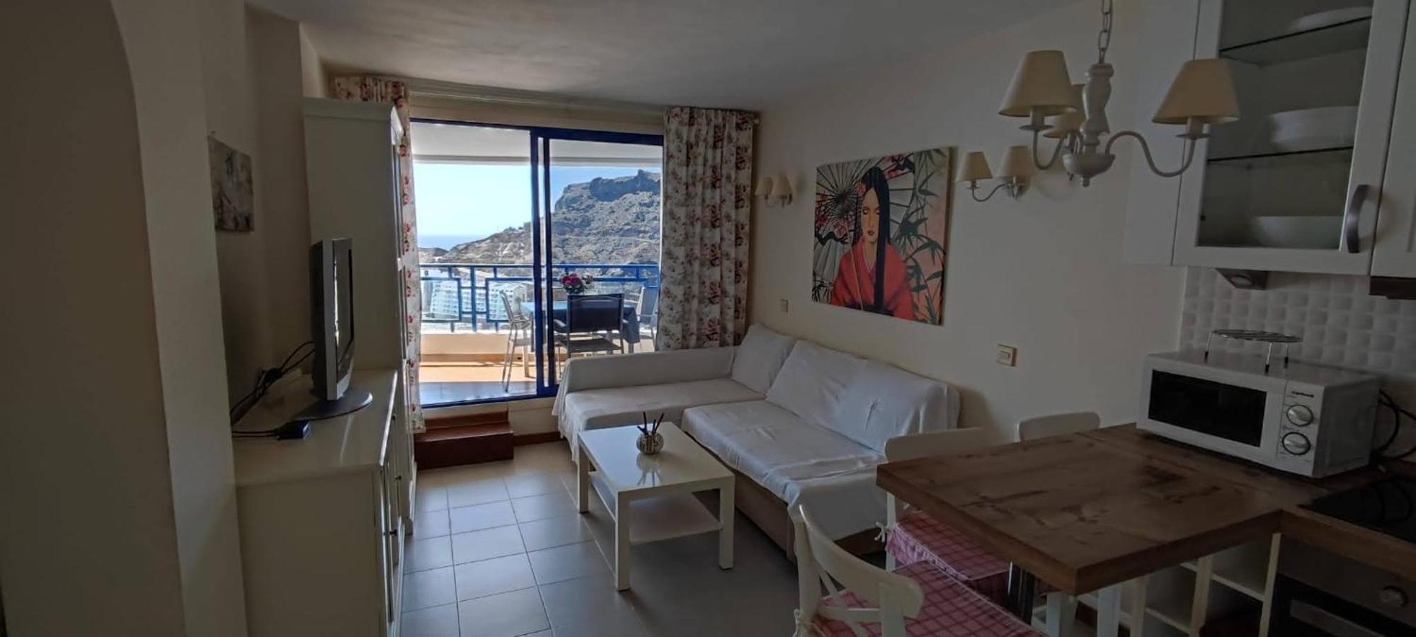 Ocean View Apartment In Taurito, Mogan - Top Floor Eksteriør billede