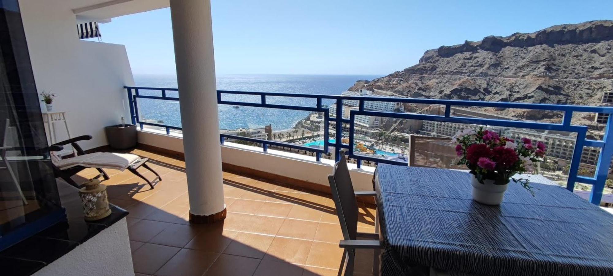 Ocean View Apartment In Taurito, Mogan - Top Floor Eksteriør billede